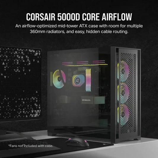 CORSAIR 5000D Core Air Flow ATX Mid Tower Cabinet (Black)