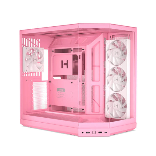 HYTE Y50 Essential Aesthetic RGB EATX Mid Tower Cabinet ( Strawberry Milk )