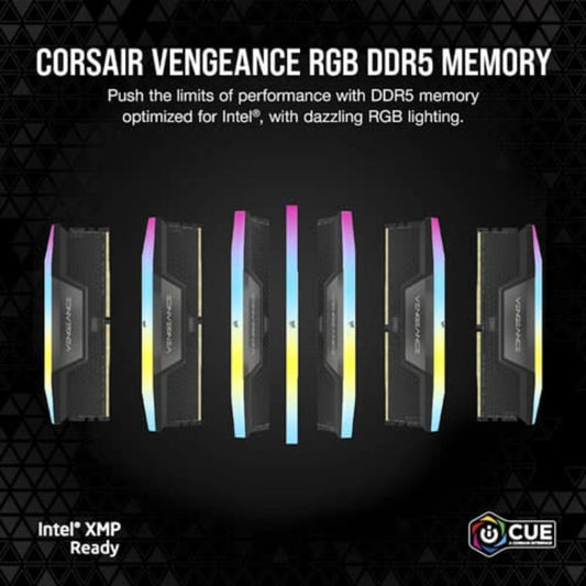 CORSAIR Vengeance RGB 16GB ( (16GBx1) 5200MHz DDR5 Desktop RAM