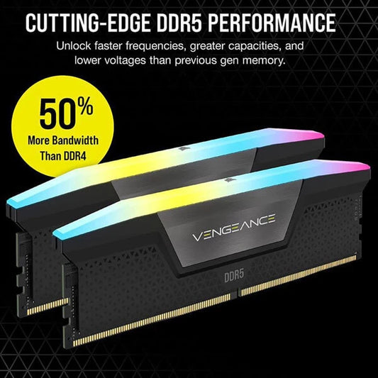 CORSAIR Vengeance RGB Series 32GB ( 16GBx2 ) 7000MHz DDR5 RAM