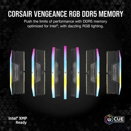 CORSAIR Vengeance RGB 64GB ( 32GBx2 ) 6000MHz DDR5 RAM