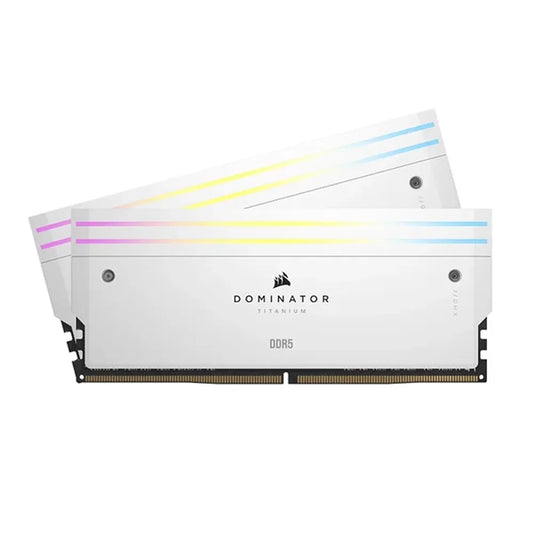 CORSAIR Dominator Titanium RGB 64GB ( 32GB x 2 ) 6000MHz DDR5 RAM (White)