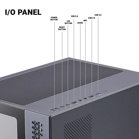 ANT ESPORTS Crystal RGB EATX Mid Tower Cabinet (Black)