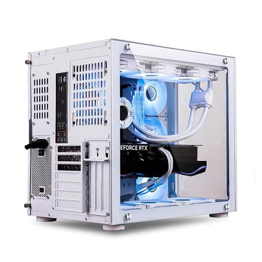 ANT ESPORTS Crystal RGB EATX Mid Tower Cabinet (White)