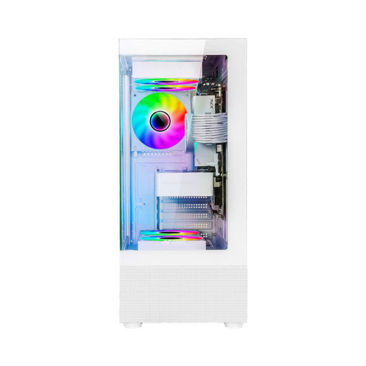 ANT ESPORTS Crystal X2 ARGB ATX Mid Tower Cabinet (White)