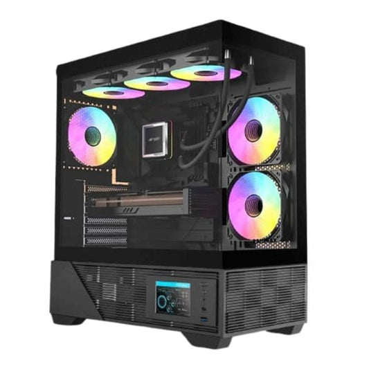 ANT ESPORTS Crystal X6 Digital ARGB EATX Mid Tower Cabinet ( Black )