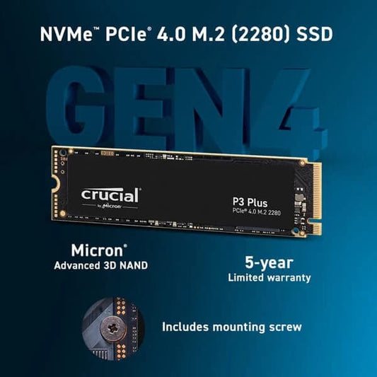 CRUCIAL P3 Plus 1TB M.2 NVMe Internal SSD