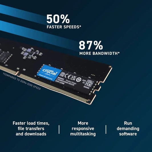 CRUCIAL 16GB ( 16GBx1 ) 4800MHz DDR5 RAM