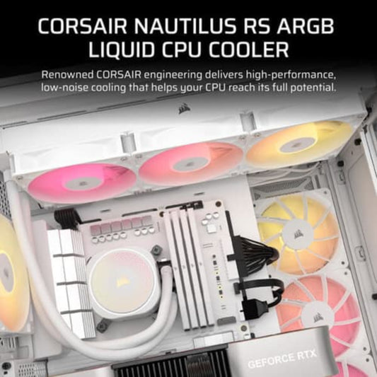 CORSAIR Nautilus RS ARGB 360mm CPU Liquid Cooler (White)