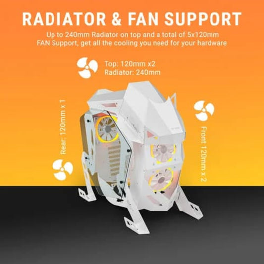 ANT Esports Cypher G5 ARGB ATX Mid Tower Cabinet ( White )