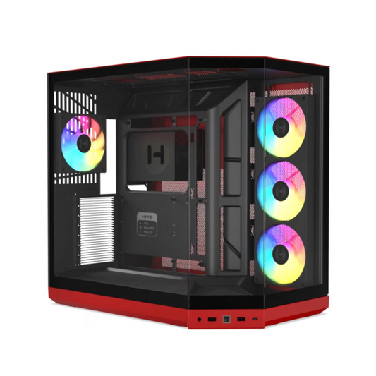 HYTE Y50 Essential Aesthetic RGB EATX Mid Tower Cabinet ( Black Cherry )