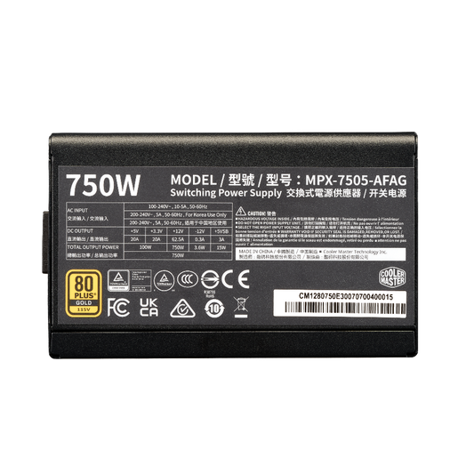 COOLER MASTER Elite 750W 80+ Gold ATX 3.1 Fully Modular Power Supply ( 750W )