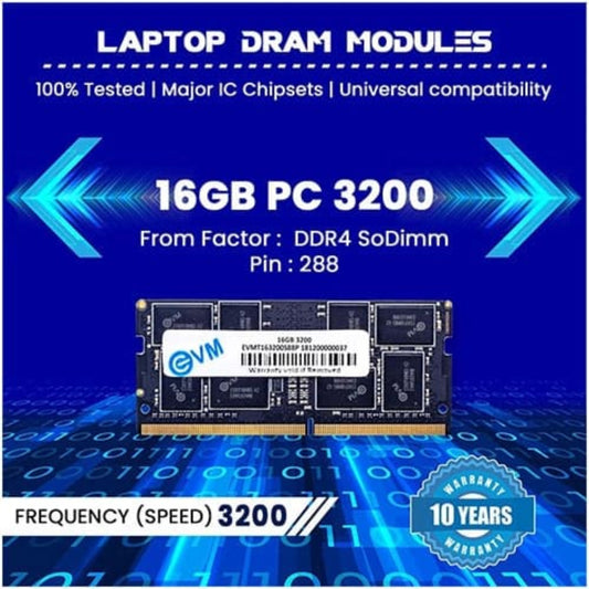 EVM 16GB ( 16GB x 1 ) 3200MHz DDR4 Laptop RAM ( CL19 )
