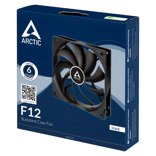 ARCTIC F12 120mm Non-RGB Cabinet Fan ( Black ) ( Single Pack )