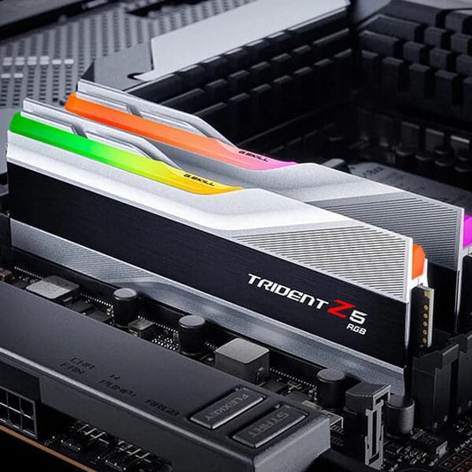 G.SKILL Trident Z5 RGB 32GB ( 16GBx2 ) 5200MHz DDR5 RAM ( Metallic Silver )