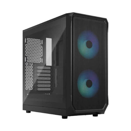 FRACTAL DESIGN Focus 2 Mesh RGB Clear Tint ATX Mid Tower Cabinet (Black)