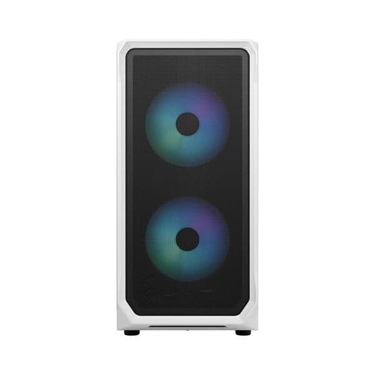 FRACTAL DESIGN Focus 2 Mesh RGB Clear Tint ATX Mid Tower Cabinet (White)