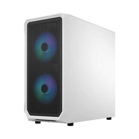 FRACTAL DESIGN Focus 2 Mesh RGB Clear Tint ATX Mid Tower Cabinet (White)