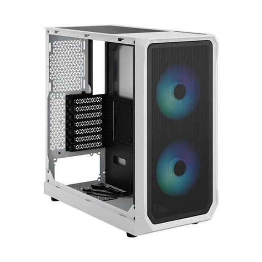 FRACTAL DESIGN Focus 2 Mesh RGB Clear Tint ATX Mid Tower Cabinet (White)