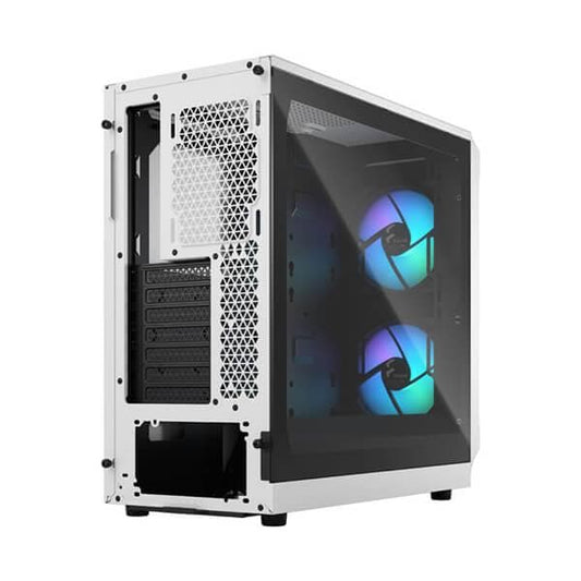 FRACTAL DESIGN Focus 2 Mesh RGB Clear Tint ATX Mid Tower Cabinet (White)