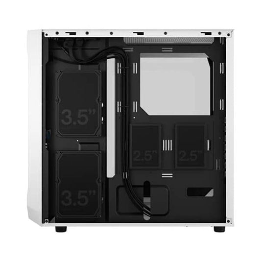 FRACTAL DESIGN Focus 2 Mesh RGB Clear Tint ATX Mid Tower Cabinet (White)