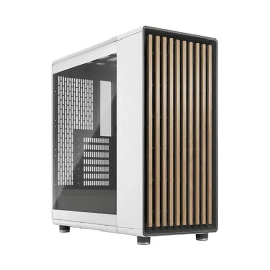 FRACTAL DESIGN North Chalk Clear ATX Mid Tower Cabinet (White)