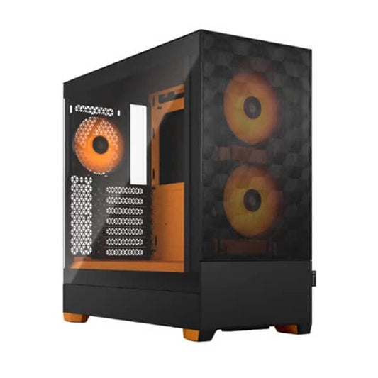 FRACTAL DESIGN Pop Air RGB Orange Core Clear Tinit ATX Mid Tower Cabinet