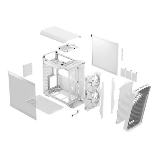 FRACTAL DESIGN Torrent Compact RGB EATX TG Clear Tint Mid Tower Cabinet (White)