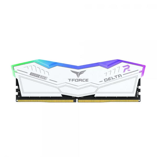TEAMGROUP T-Force Delta RGB 32GB ( 32GB x 1 ) 5200MHz DDR5 Ram (White)