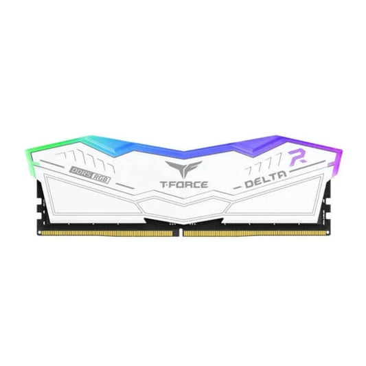 TEAMGROUP T-Force Delta RGB 64GB ( 32GBx2 ) 6000MHz DDR5 RAM ( White )