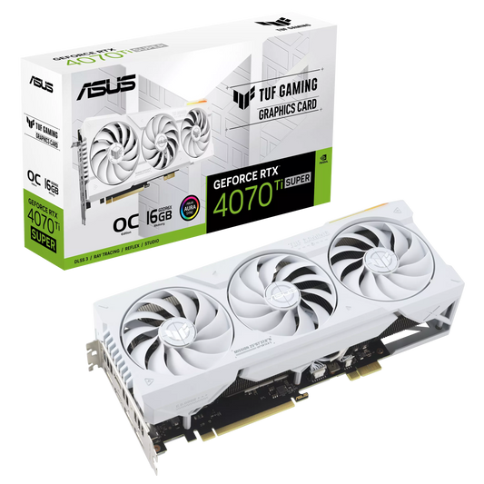 ASUS TUF Gaming RTX 4070 Ti Super BTF OC White 16GB Nvidia Graphics Card