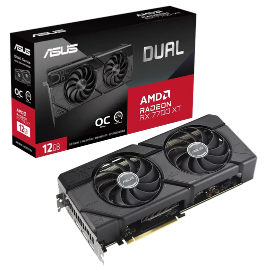 ASUS Dual Radeon RX 7700 XT OC Edition 12GB GDDR6 Graphic Card