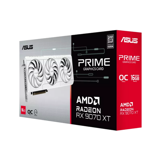 ASUS PRIME Radeon RX 9070 XT OC White Edition 16GB AMD Graphic Card