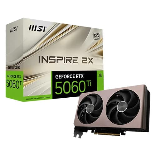 MSI GeForce RTX 5060 Ti Inspire 2X OC 16GB Graphics Card