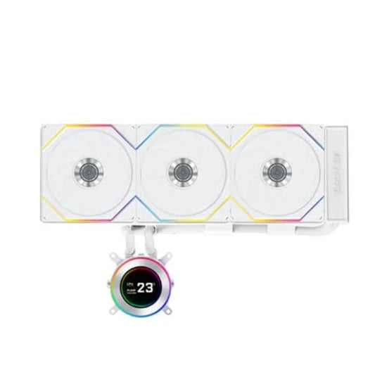 LIAN LI Hydroshift II LCD-C 360TL 360mm ARGB CPU Liquid Cooler ( With LCD Display ) ( White )
