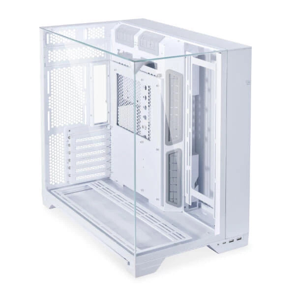 Lian Li O11 Vision (E-ATX) Mid Tower Cabinet (White)– EliteHubs