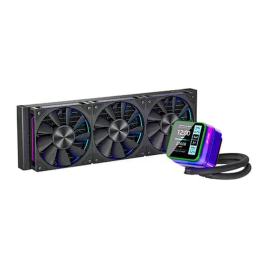 ANT ESPORTS Glacius 360D 360mm ARGB CPU Liquid Cooler ( Black ) ( With LCD Display )