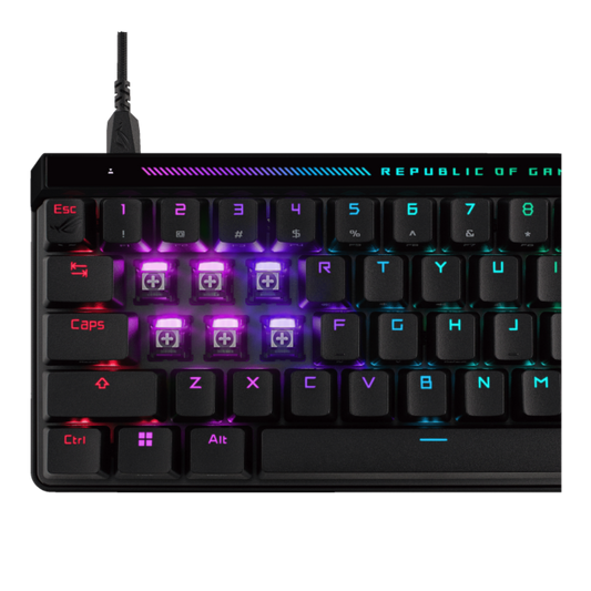 ASUS ROG Falchion Ace HFX 65% Mechanical RGB WIred Gaming Keyboard ( Black ) ( ROG HFX Magnetic Switches )