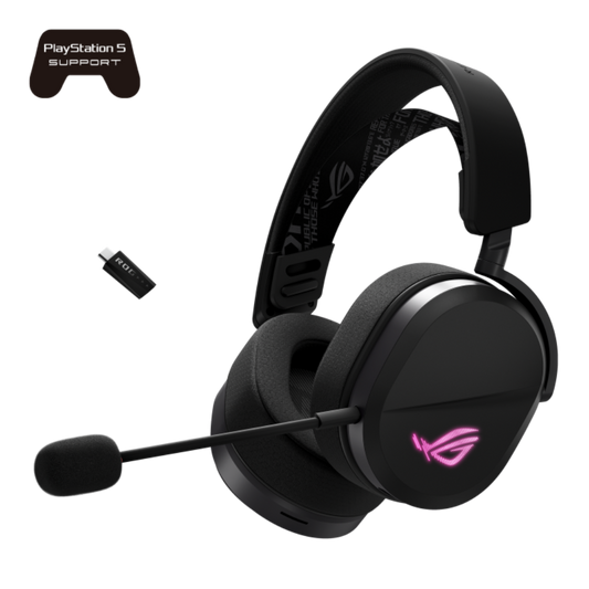 ASUS ROG Pelta Tri-Mode RGB Wireless Gaming Headphones ( Black ) ( PC / Mac / PS / Nintendo Switch / Android / IOS ) ( ASUS ROG Pelta )