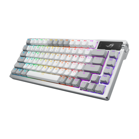 ASUS ROG Azoth 75% Mechanical RGB Tri-Mode Wireless Gaming Keyboard ( White ) ( ROG NX mechanical switches )