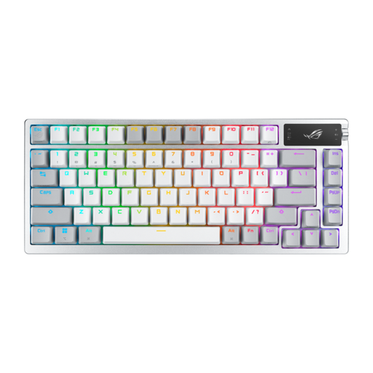 ASUS ROG Azoth 75% Mechanical RGB Tri-Mode Wireless Gaming Keyboard ( White ) ( ROG NX mechanical switches )