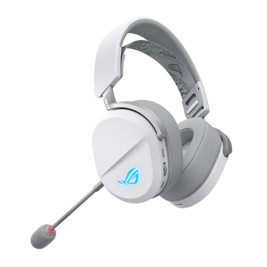 ASUS ROG Pelta Tri-Mode RGB Wireless Gaming Headphones ( White ) ( PC / Mac / PS / Nintendo Switch / Android / IOS ) ( ASUS ROG Pelta )