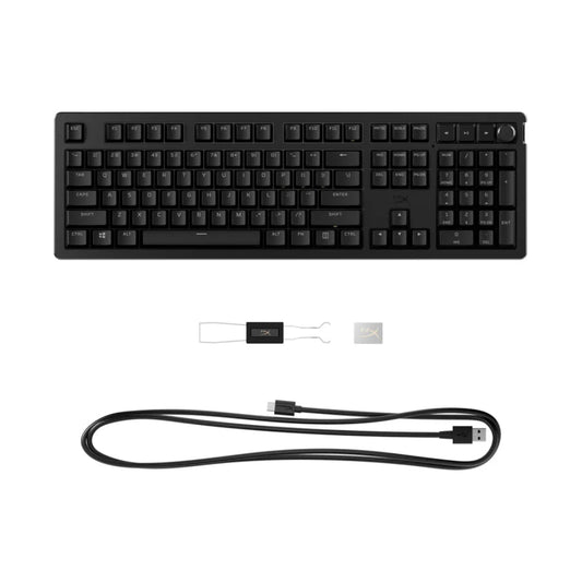 HYPERX Alloy Rise Full Size Wired RGB Mechanical Gaming Keyboard ( Black ) ( Linear Red )