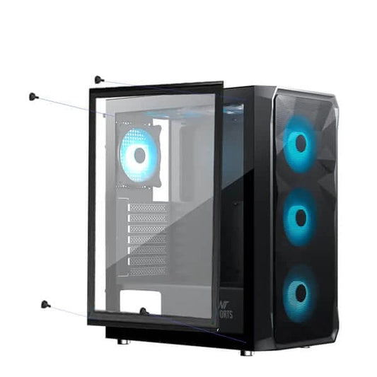ANT ESPORTS ICE-112 ARGB ATX Mid Tower Cabinet (Black)
