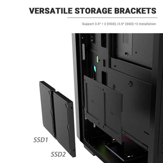 ANT ESPORTS ICE-170 TG ATX Mid Tower Cabinet (Black)