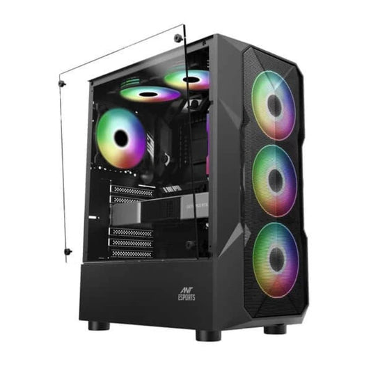 ANT ESPORTS ICE-300 Mesh V2 ATX Mid Tower Cabinet (Black)
