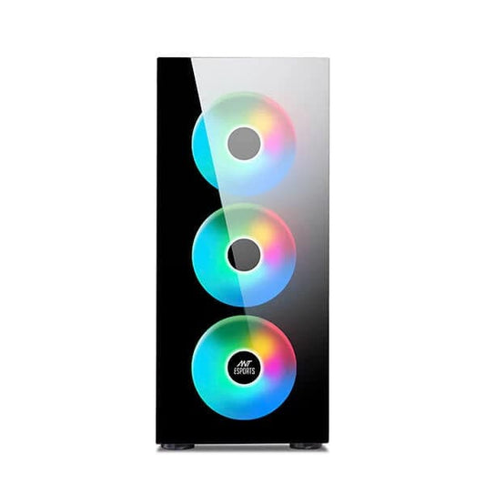 ANT ESPORTS ICE-311GT RGB ATX Mid Tower Cabinet (Black)