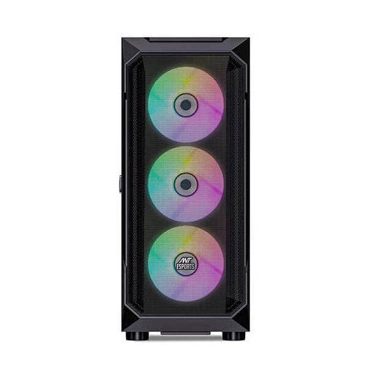 ANT ESPORTS ICE 410TG Mesh ARGB EATX Mid Tower Cabinet (Black)