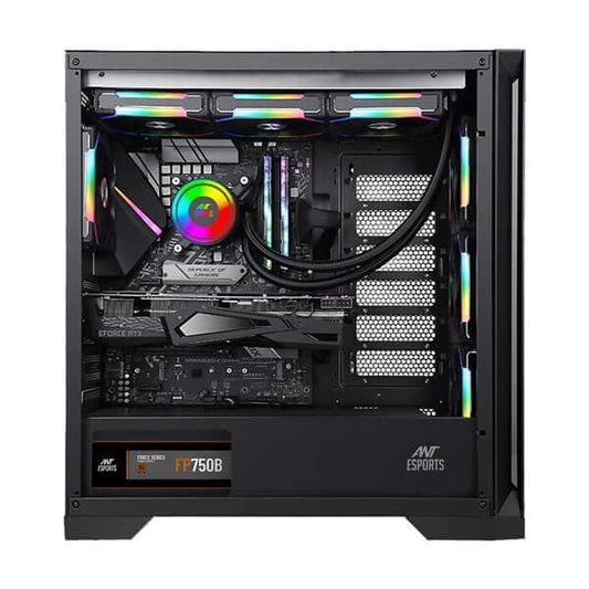 ANT ESPORTS ICE-590TG ARGB EATX Mid Tower Cabinet (Black)