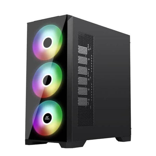 ANT ESPORTS ICE-590TG ARGB EATX Mid Tower Cabinet (Black)